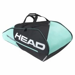 Brand new 🎉 Outlet ⭐ Head Tour Team 9R Supercombi Racket Bag Black Mint 🌟 ⌛