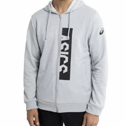 Deals 😀 Wholesale 👍 Asics Entry Sweat FZ Hoodie Mid Grey 🥰 🧨