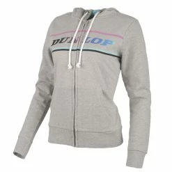 Promo 🎉 Budget 😉 Dunlop Women's Zip Hoodie Grey 🧨 🛒