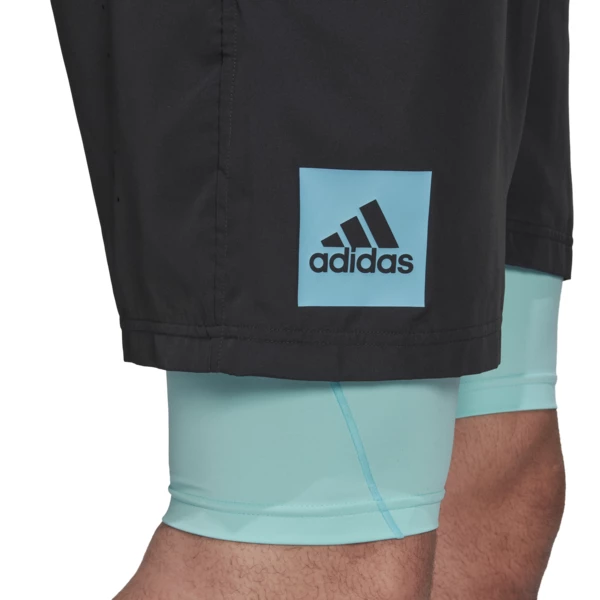 Best Sale โญ Cheap ๐ Adidas Men's Paris 2 In 1 Shorts Carbon Pulse Aqua ๐ฅฐ โ๏ธ - Image 6