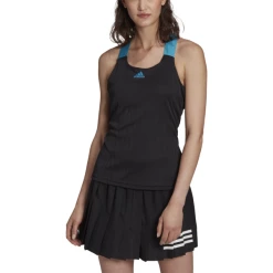 Promo 🧨 Top 10 🧨 Adidas Women's Y-Tank Primeblue Black Sonic Aqua 👍 🔥