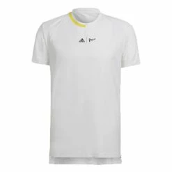 Coupon 🔔 New ⭐ Adidas Men's London Stretch Woven T-Shirt White 🔔 🎉