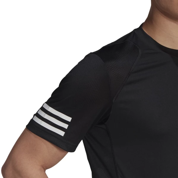 Promo π Coupon 𧨠Adidas Men's Club 3 Stripe Tee Black π π - Image 5