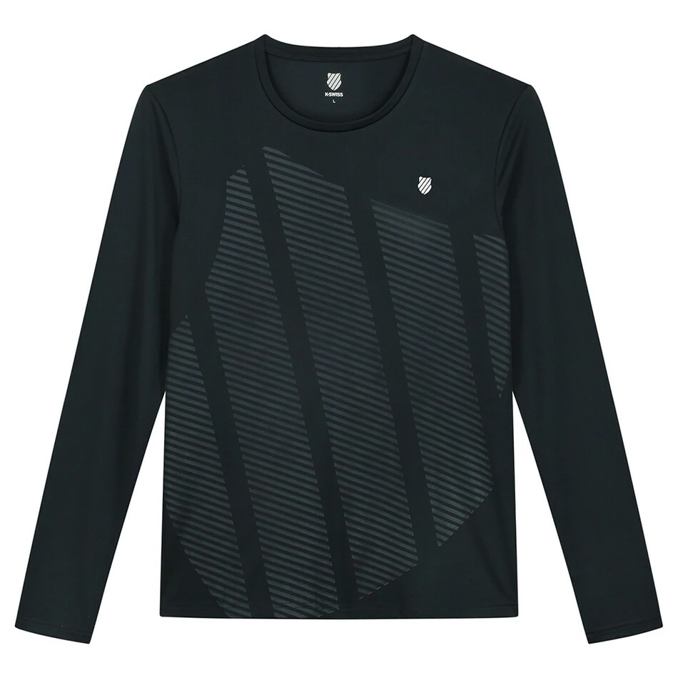 Outlet π Flash Sale β€οΈ K-Swiss Hypercourt Long Sleeve Tee Blue Graphite π β€οΈ
