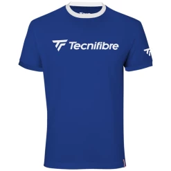Hot Sale 🥰 Wholesale 🥰 Tecnifibre Men's Cotton Tee Royal Blue ⭐ 🔥