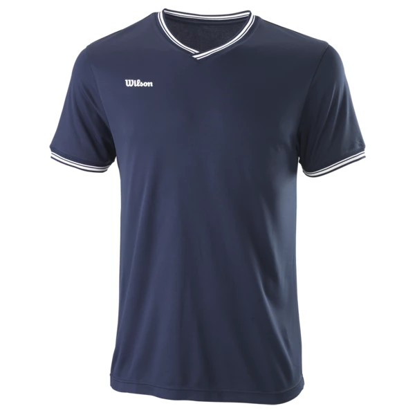 Outlet π Deals π Wilson Men's Team II High V-Neck Tee Navy π π
