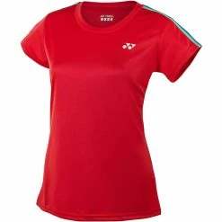 Hot Sale ✨ Wholesale 💯 Yonex Women's YT1005 Crew Neck 👚 👕 Shirt Red 🥰 🔥