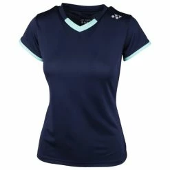 Best Pirce ❤️ Cheapest 👍 Yonex Women's YTL4 Crew T-Shirt Navy Blue 🧨 ✨