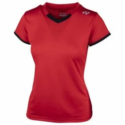 Best Sale 🥰 Best deal 😉 Yonex Women's YTL4 Crew T-Shirt Red 😍 🧨