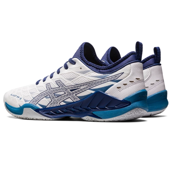 Deals π Discount β Asics Men's Blast FF 3 Indoor Court π π Shoes White Deep Ocean π π - Image 5