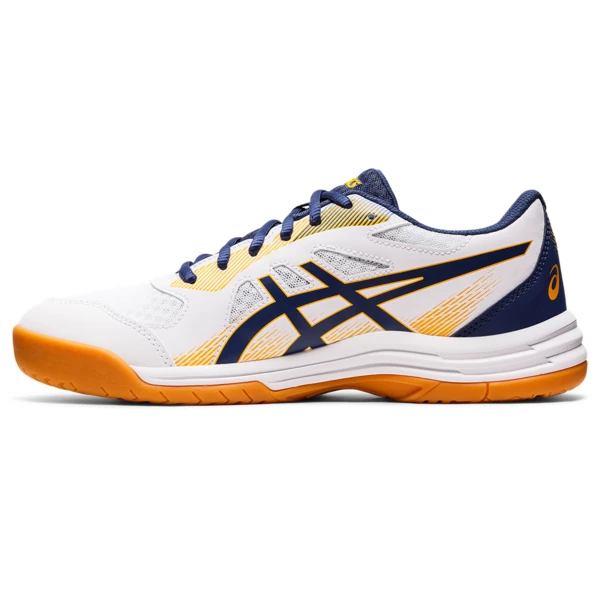 Wholesale 𧨠Best deal π Asics Men's Upcourt 5 Indoor Court π π Shoe White Deep Ocean π π - Image 4