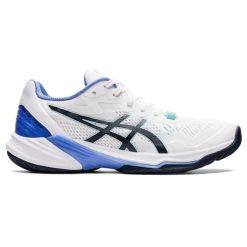 Buy 😍 Cheapest ✨ Asics Women's Gel Sky Elite FF 2 Indoor Court 👟 👟 Shoes White French Blue 🤩 😉
