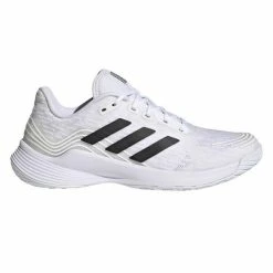 Buy 🌟 Best Pirce 🛒 Adidas Women's Novaflight Indoor Court 👟 👟 Shoes White Silver Metallic 🤩 ❤️